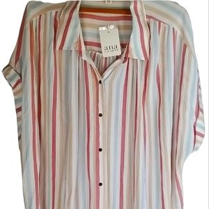 Nwt Ana front button down womens blouse